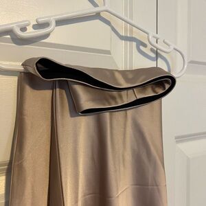 Champagne flowy silky skirt size S